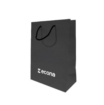 Gavepose i hvitkraft og bomullsnorer 